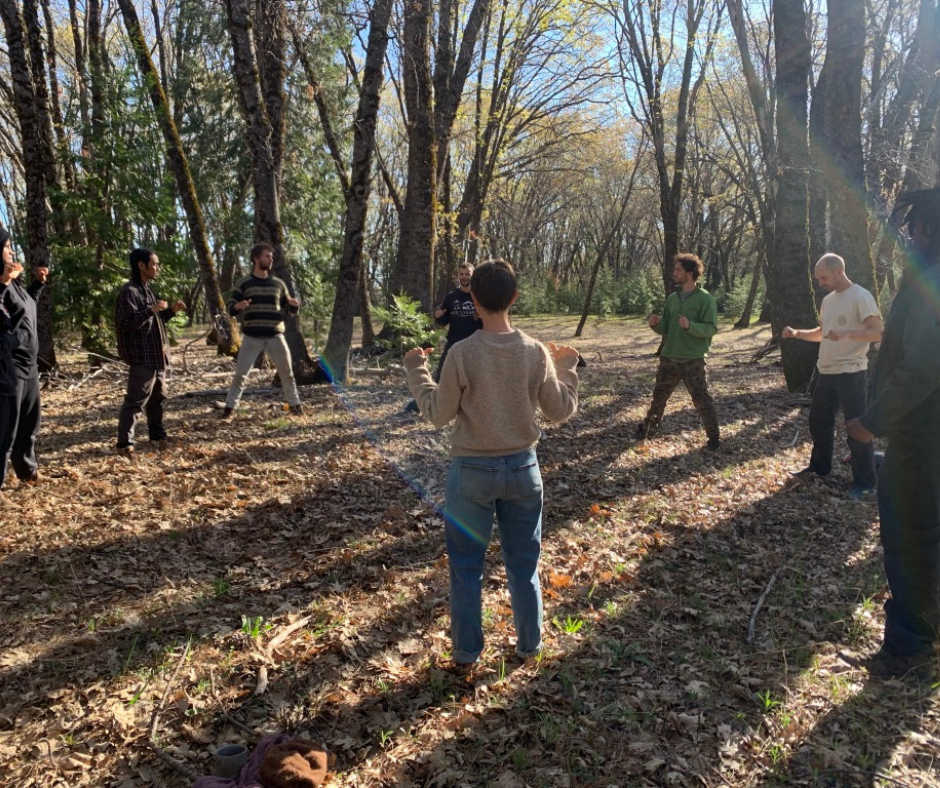 2 Educators at a retreat.